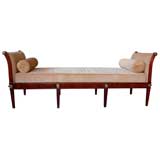 An Elegant French Louis XVI Mahogany Bench or Daybed