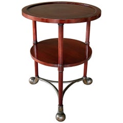 A French Charles X Mahogany Two-Tier Circular Side Table