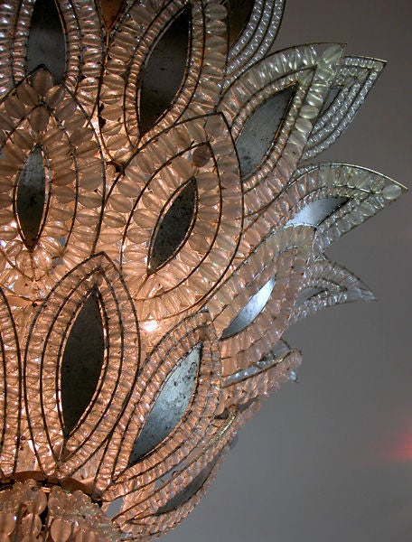 A French Ananas Art Deco Chandelier, Attributed to 'Bagues' 3