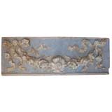 A French Rococo-Style Gray-Blue & White Painted Plaster Frieze