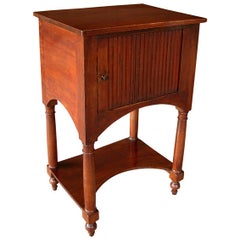 A Charming French Provincial Faux Grained Pine Square Petite Cupboard