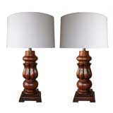 A Large Pair of English Victorian Balustrades  Mounted as Lamps