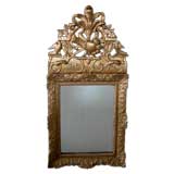 A Well-Carved French Napoleon III Giltwood Mirror with Exuberant Crest