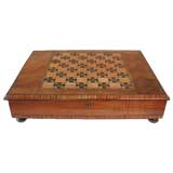 Antique A Large-Scaled Walnut Dressing Box w/Chessboard Marquetry
