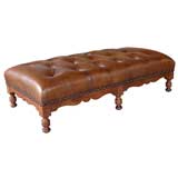 A Handsome Large-Scaled French Walnut Bench; Can be Antique as a Bench or Table