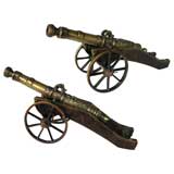 Well-Crafted Pair of Dutch Brass Replicas of 17thCentury Cannons