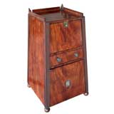 Antique An English Regency Mahogany Pyramid-Form 2-Drawer Cabinet