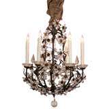 A French Rococo Style Bronze Basket-Form 6-Light Chandelier
