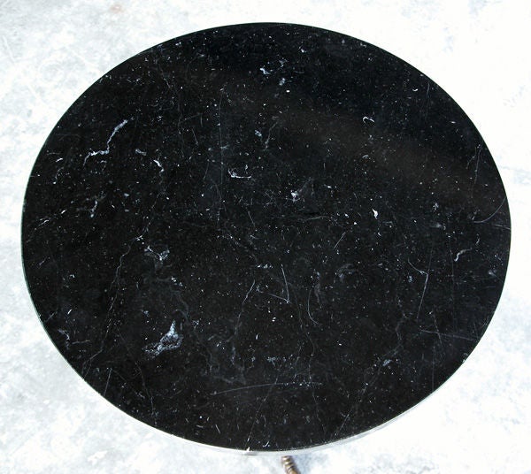 A Unique French Bronze Circular Ostrich Leg-Form Side Table