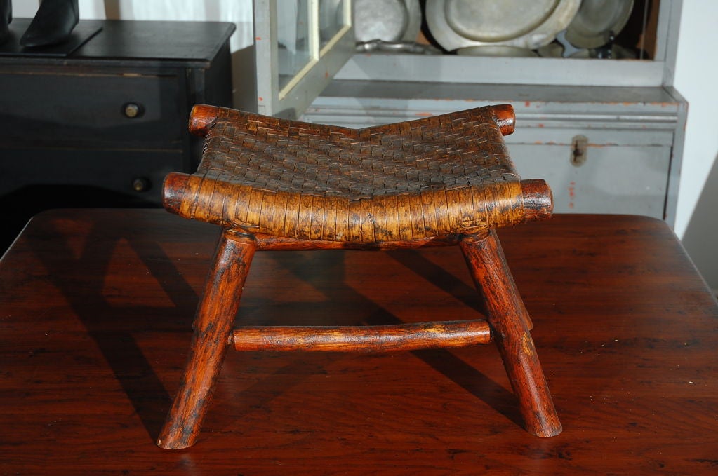 EARLY 20THC OLD HICKORY FOOT STOOL 2