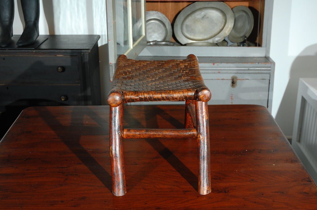 20th Century EARLY 20THC OLD HICKORY FOOT STOOL