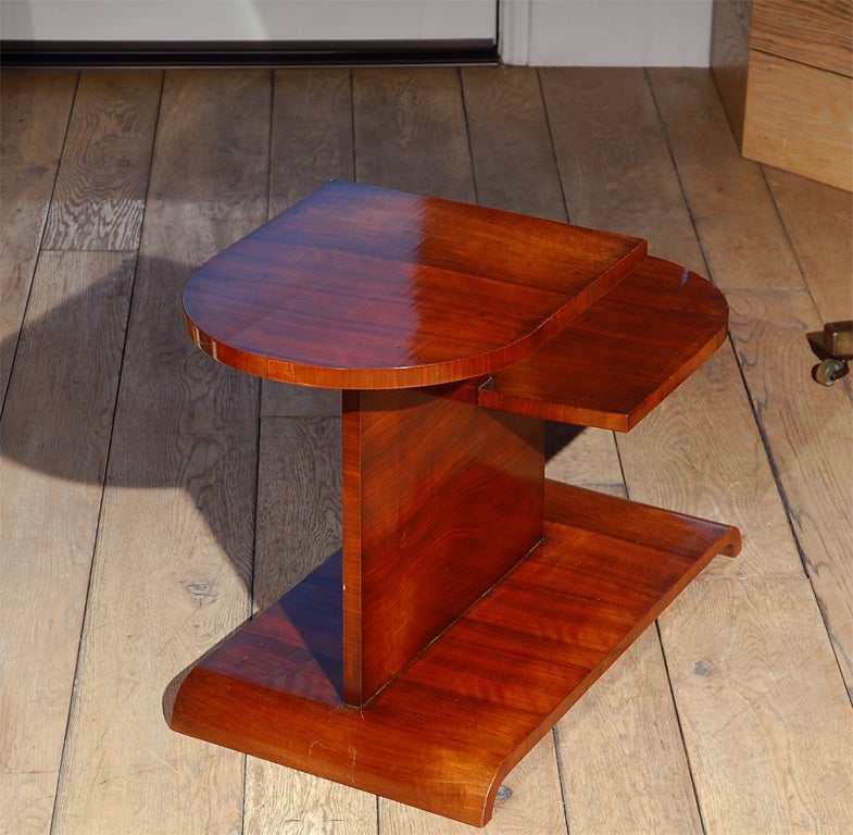 Italian Art Deco Step Table in Walnut, Circa 1930