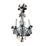 Single Large French Wall Sconce With Lots of Glass Fruit