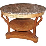 French Empire Table with Bronze Mounts Antique French Empire Table with Bronze Mounts