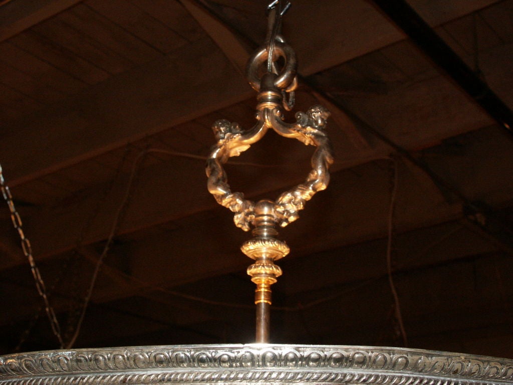 20th Century Silvered Bronze Caldwell Hanging Lantern