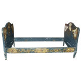 Antique Venetian Day Bed with Worn Painted Finish