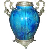 Stunning Flambe Glazed Sevres Ormolu Mounted Vase