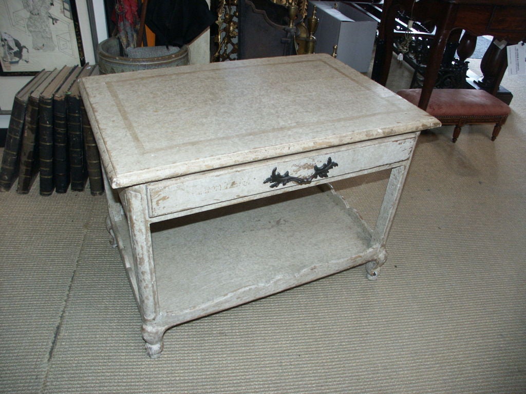 Painted With Distressed Finish End Table