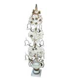 Antique Large Single giltwood  and Polychrome Candelabra
