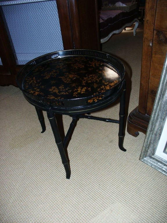 20th Century Tole Tray Table For Sale
