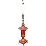 Red Tole Lamp