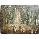 Vintage Painting  "The Fountain" by Sydney Dale Shaw