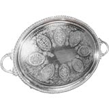 Large 19th C Silver Plated Tray by Henry Cornforth