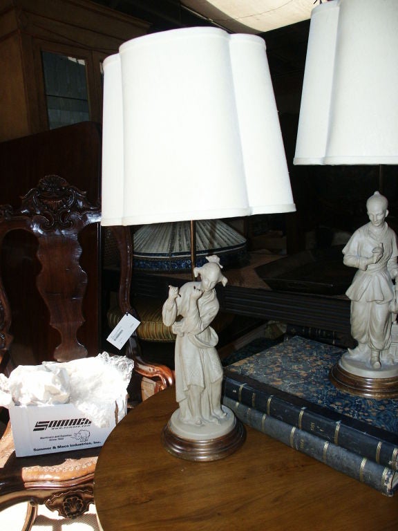 Pair of Figural Lamps In the Asian Style