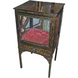 Charming English  Antique Chinoiserie Vitrine Cabinet