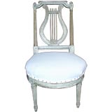 18th C French Slipper Chair with Painted Finish