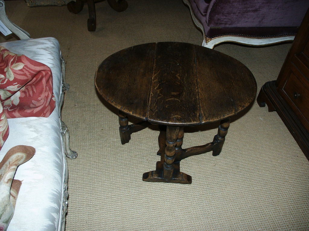 Small Rustic Gate Leg Table For Sale 4
