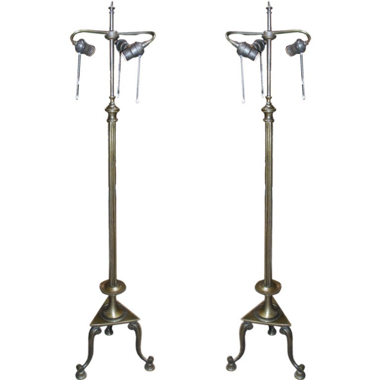 Bronze Floor Lamp with Adjustable Height