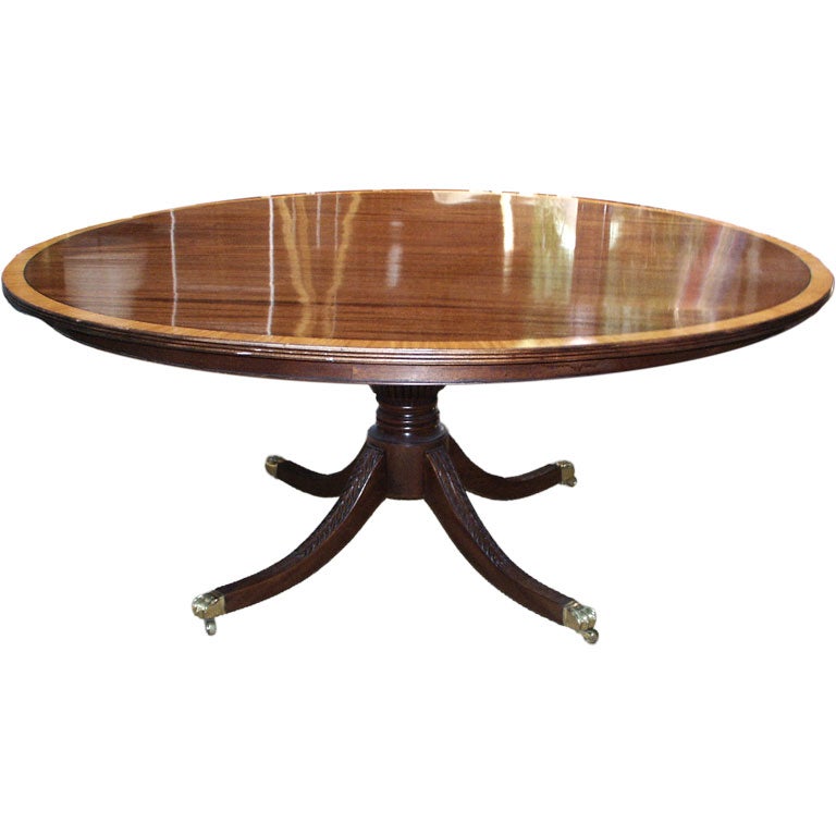 Large Round 72" Regency Style Dining Table at 1stDibs