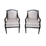 Pair of French Chairs With Vintage Fortuny Fabric