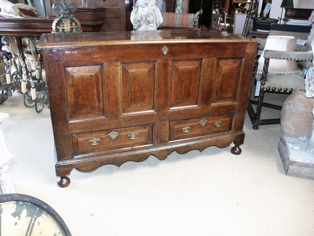 Early English Oak Mule Chest