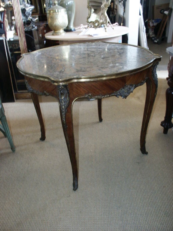 19th C French Bronze Mounted Kingwood Center Table For Sale 2