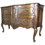 Vintage French Style Walnut Commode By Baker