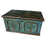 Hand Painted Antique Pine Trunk