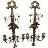 Pair of Federal Style Giltwood Wall Sconces
