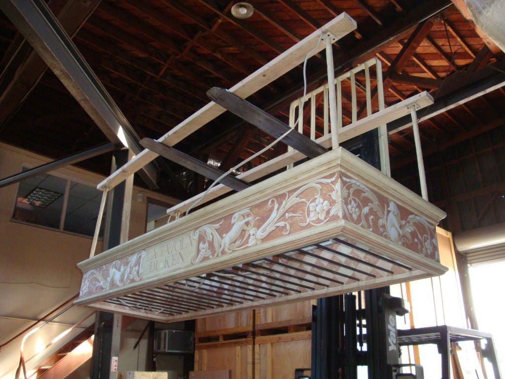 American Custom Ceiling Mounted Pot Rack For Over  A Kitchen Island