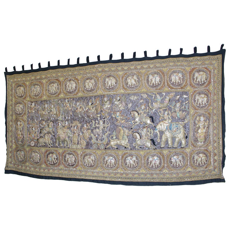 Massive Kalagas Tapestry From Burma For Sale