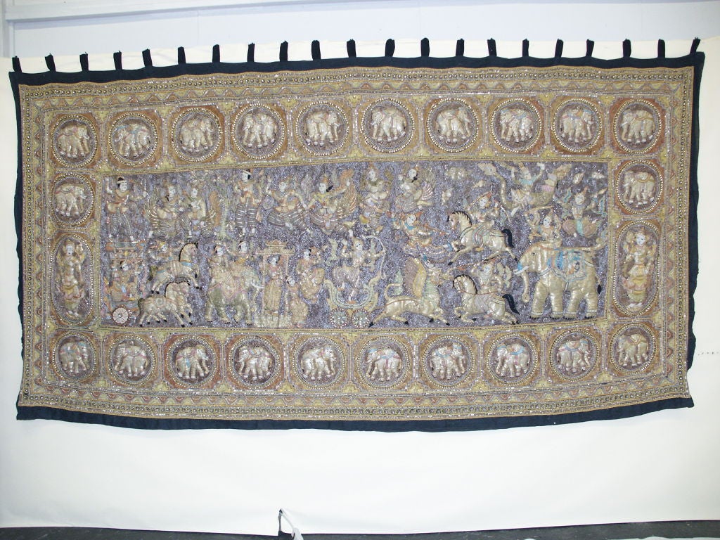 Massive Kalagas Tapestry From Burma For Sale 1
