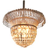 Antique Beaded and cut crystal  Dome Shaped Chandelier
