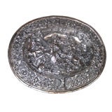 19th C Continental Silver Charger