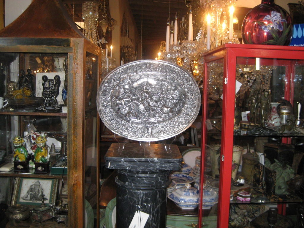 19th C Continental Silver Charger