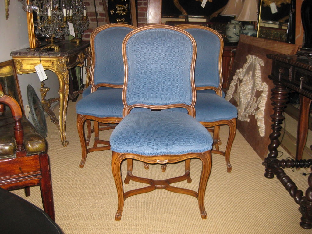 Set of Six French Dining Chairs