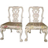 Pair of Painted Chippendale Style Chairs