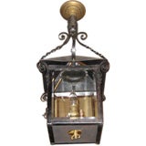 Antique Gas Lantern in Tole Now Electrified