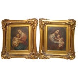 Pair of 18th C Oil on Copper Religious Paintings
