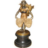 Charming Nubian Figure With Baskets